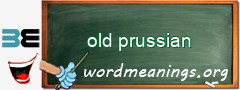 WordMeaning blackboard for old prussian